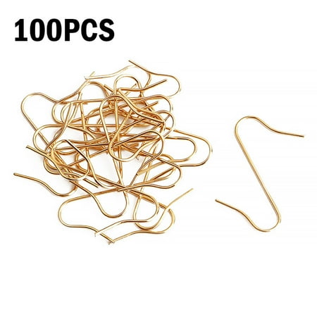 

SANAG 100PCS Metal Ornament Hooks S-shaped Swirl Hanger Christmas Tree Decoration Accessories Gold