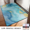 thumbnail image 3 of Blue and Gold Marble Wavy Veins Pattern Door Rugs,Washable Non Slip Door Mats Indoor,Decorative Door Mats,Entry Mat Indoor for Entrance,Bedroom,Kitchen,Bathroom,20"x32", 3 of 6