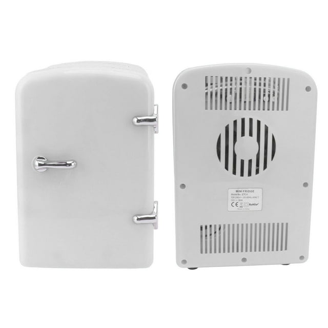 Mini Fridge, 4L Portable Compact Small Refrigerator Cooler And Warmer For Skincare, Beverage, Food, Cosmetics, AC100-240V DC12V Personal Fridge Cooler For Bedroom, Travel And Car