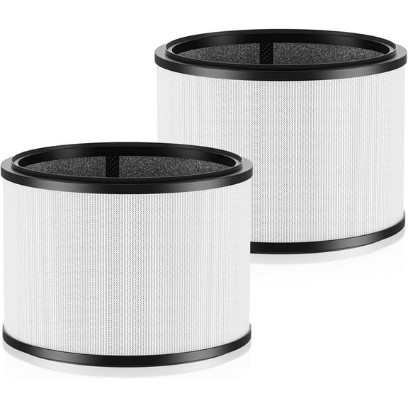 EnjinZZ HP01 HP02 HEPA Filter Replacement Compatible with Dyson HP01 HP02 DP01 DP02 Desk Purifiers, Replaces Part # 968125-03, Fit for Dyson Pure Hot Cool Link Air Purifier Filter 2 Pack, Black