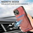 thumbnail image 3 of ELEHOLD for iPhone 14 Pro, Wallet Phone Case,Slim Leather Shockproof Lens Protector with Card Slot Anti-Scratch Case Cover,Support Magnetic Car Mount, pink, 3 of 8