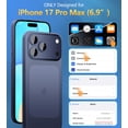 thumbnail image 2 of Design for iPhone 17 Pro Max Case Waterproof, Full Body Underwater Dustproof Shockproof Case Built-in Screen Protector - Clear, 2 of 7