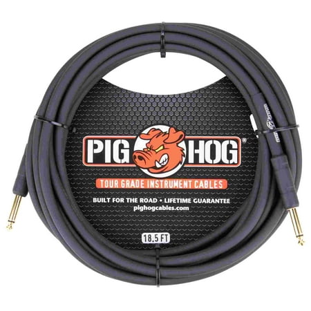 Pig Hog 18.5-foot 1/4-in - 1/4-in 8mm Tour Grade Instrument Cable