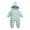 Green, variant on Kids Winter Coat Boys Girls Warm Hooded Jumpsuit Thickened Windproof Outerwear Long Sleeve Solid Color One-Piece Suit for Cold Weather