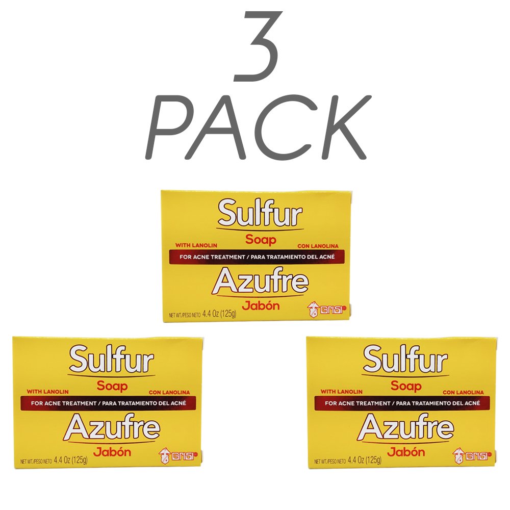 Grisi Sulfur Bar Soap. Acne Treatment. Antiseptic and AntiFungal