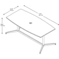 thumbnail image 5 of Bush Business Furniture Boat Shaped Conference Table with Metal Base in Maple, 5 of 6