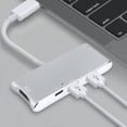 thumbnail image 3 of Hub tipo C de aleación de aluminio YC204, concentrador USB 3.0 tipo C, salida de video HD 4K, lector de tarjetas TF, adaptador de concentrador USB-C para Apple MacBook, 3 of 5