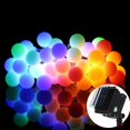 thumbnail image 5 of Cadena de luz solar para exteriores, bola de luz de color impermeable de 40 LED, para interior/exterior, jardín, terraza, balcón, boda, fiesta, 5 of 5