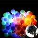 thumbnail image 5 of Cadena de luz solar para exteriores, bola de luz de color impermeable de 40 LED, para interior/exterior, jardín, terraza, balcón, boda, fiesta, 5 of 5