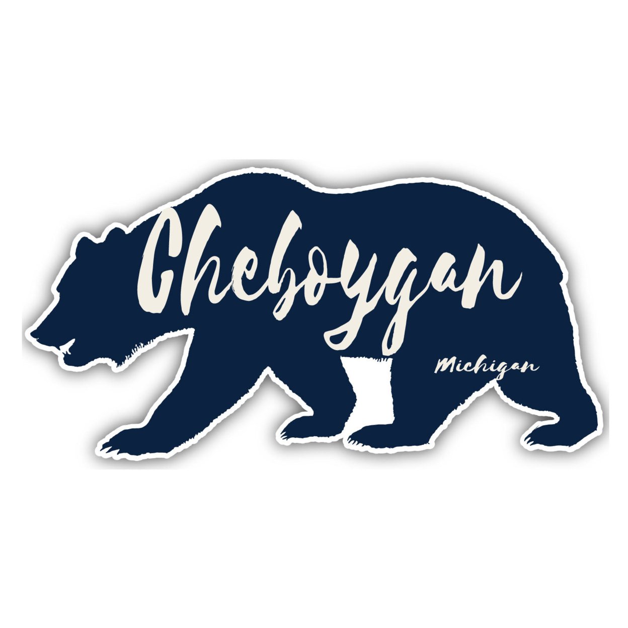 Cheboygan Michigan Souvenir Decorative Stickers (Choose theme and size