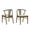 Walnut, variant on Roundhill Furniture Lavin Wishbone Dining Chairs, Set of 2, Black