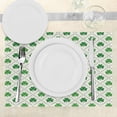 thumbnail image 3 of Ambesonne Irish Place Mats Set of 4, 4 Leaf Shamrock Dots, Standard Size, White Green, 3 of 6