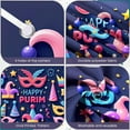 thumbnail image 4 of Colorful Happy Purim Banner Festive Purim Display Mask Design Party Hat Decor Festive Backdrop for Jewish Holiday Purim Celebration Indoor Party, 4 of 9