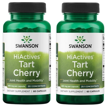 Swanson Hiactives Tart Cherry 465 mg 60 Caps 2 Pack