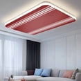 thumbnail image 2 of Red Striped Fluorescent Light Covers, Luxurious White Stripes Modern Abstract Art Magnetic Light Covers for Ceiling Lights, Fluorescent Ceiling Shade Filters for Classroom Bedroom Office 4x2Ft x 1PCS, 2 of 8