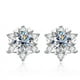 thumbnail image 2 of Clásico Pendientes Chicas Cristal Plata Dainty Mujeres Grande Cubic Zirconia Ear Piercing Stud Earrings, 2 of 8