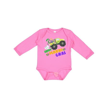 

Inktastic Happy Mardi Gras Monster Truck with Beads Gift Baby Boy or Baby Girl Long Sleeve Bodysuit