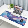 thumbnail image 6 of Heduofu Colorful Clouds Mouse Pad with Stitched Edge, Non-Slip Rubber Base Square Cute Kawaii Mousepads for Computer Desk 31.5x11.8 in, 6 of 6
