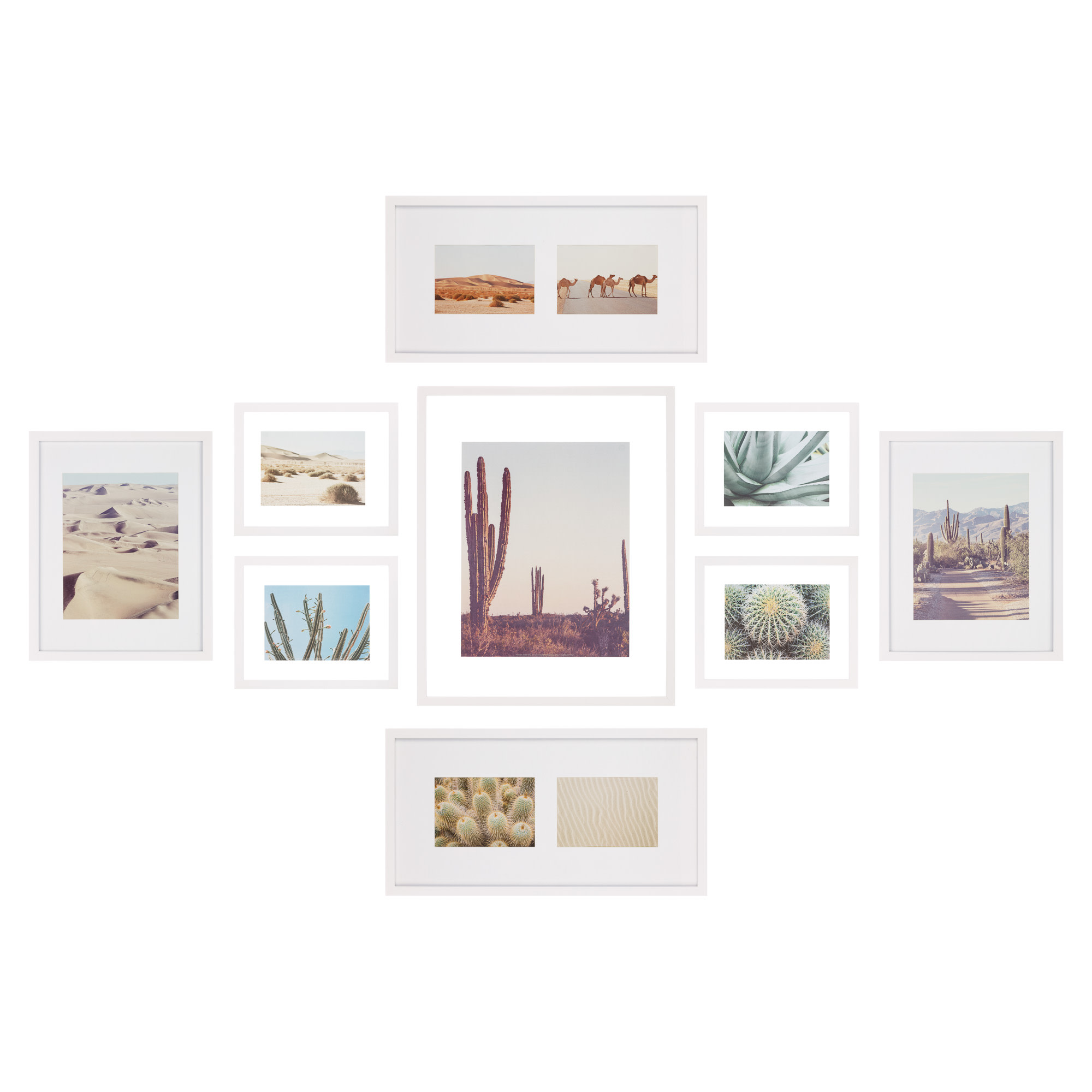 Gallery Perfect 9 Piece Gallery Wall Floating Picture Frame Set with