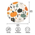 thumbnail image 3 of 15.4" Round Placemat Set of 4 Polyester Fabric Place Mats Non-Slip Dining Kitchen Table Mats for Kitchen Party Decor Simple Cartoon Halloween Pattern, 3 of 5