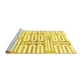 thumbnail image 2 of Ahgly Company Machine Washable Indoor Rectangle Solid Yellow Modern Area Rugs, 2' x 5', 2 of 4