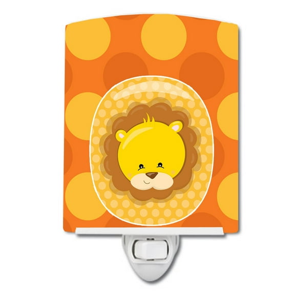 Caroline's Treasures BB9007CNL Zoo Month 0 Lion Ceramic Night Light, 6x4x3", multicolor