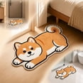thumbnail image 5 of Funny 2D Dog Shaped Floor Mat, Soft Non-Slip Fleece Door Rug for Entryway Bedroom Bathroom, Cute Pet Print Indoor Carpet, 23.6 x 15.9 Inch Multicolor, 5 of 6