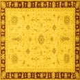 thumbnail image 1 of Ahgly Company Machine Washable Indoor Square Oriental Yellow Traditional Area Rugs, 7' Square, 1 of 4