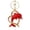 Red, variant on Keychain Sparkling Rhinestones Dolphin Charm Wearing Crown Key Chain Decorative Wallet Backpack Car Key Holder Bag Accessories