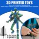 thumbnail image 1 of 3D Printed T13 Robot Mobile Doll, Posable Mobile Doll Anime Action Figures Doll, Action Figure Doll Collectibles Gifts for Kids or Fans (Blue), 1 of 6