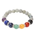 thumbnail image 1 of Pulsera De Chakra Cuerda Elástica Alivio Del Estrés Relajante Pulsera De Cuentas Estrechamente Conectada Para Meditación Fiesta Curación Gris, 1 of 5