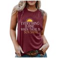thumbnail image 1 of Camiseta sin mangas con estampado para mujer, blusa sin mangas con gráfico divertido para playa de verano para niñas adultas Fridja gh3560, 1 of 5