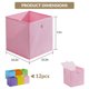 thumbnail image 3 of Juego de 12 Cajas Organizadoras de Tela Plegables | Diseño Sin Tapa, Asas Metálicas, 6 Colores Macarrón, 26x26x28 cm para Armarios, Estanterías y Habitaciones Infantiles, 3 of 8