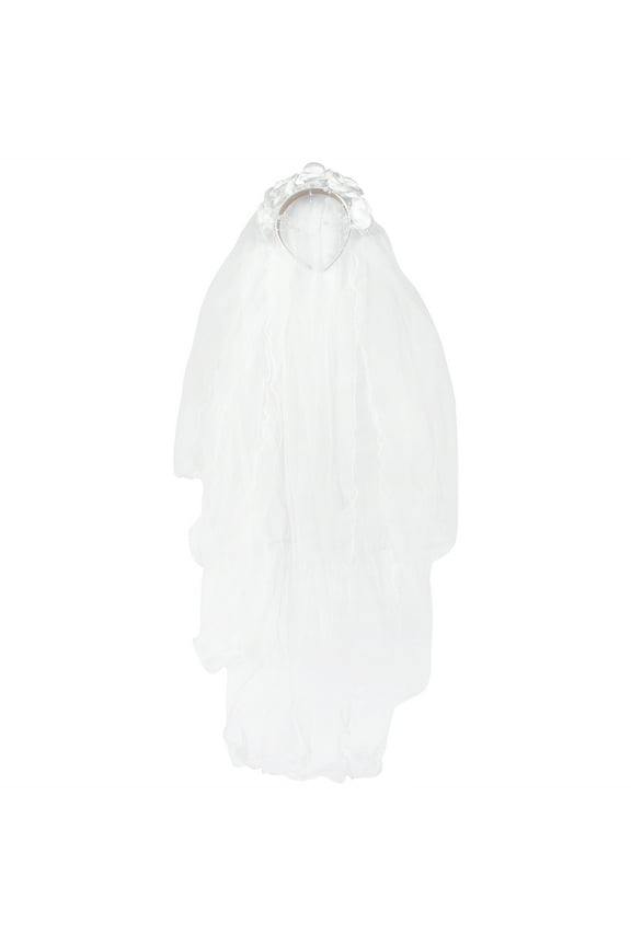 Veil Flower Floral First Communion Headpiece Veils White Wreath Holy Girl Headband Girls Wedding