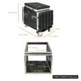 thumbnail image 6 of Sound Town Lightweight and Compact 8U ATA ABS Rack Case, with Slant Mixer Top, Casters, 21" Depth, 10U Top and 8U Side Spaces (STMR-A10X8UW), 6 of 8