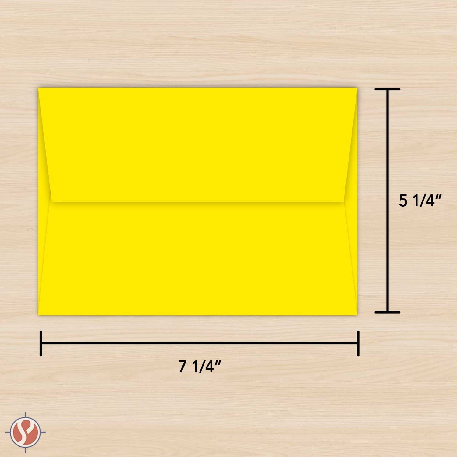 Bright Yellow A7 Bright Color Envelopes - 5 1/4 x 7 1/4 Inches - Perfect for 5x7 Photos, DIY Arts and Crafts Cards - for Professional and Homemade Projects - Pack of 50 Envelopes