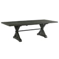 thumbnail image 3 of Trestle 9PC 96" Rectangle Extendable Dining Table Set in Distressed Gray Wood, 3 of 3