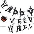 thumbnail image 1 of 1 set Happy Halloween Party Banner Bunting Garland Halloween Party Banner Decoraciones, 1 of 6
