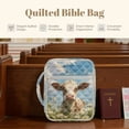 thumbnail image 4 of FOR U DESIGNS Cow Daisy Pattern Bible Cover Case with Handle Quilted Protective Church Organizer Holder Bag Christian Bible Accessories for Bible Study/Daily Use, 4 of 7