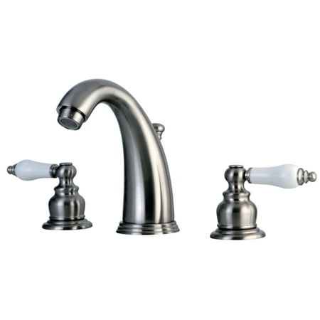 Kingston Brass KB988PL Victorian 2-Handle 8 in. Widespread Bathroom Faucet, Brushed Nickel