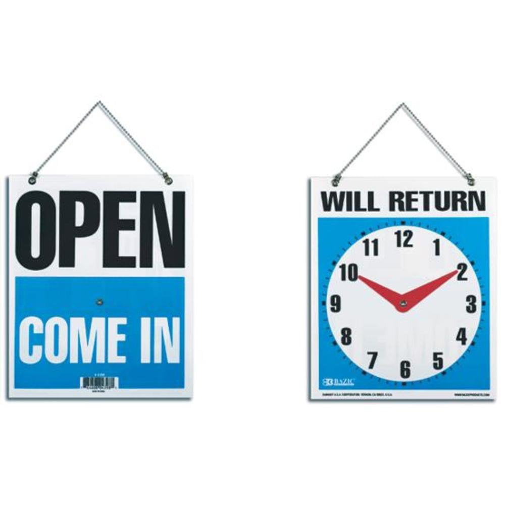 Cosco Will Return Later Sign 5" x 6" Blue 098010 