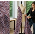 thumbnail image 5 of Soimoi Grey Cotton Poplin Fabric Maroon Paisley Printed Fabric 1 Yard 42 Inch Wide, 5 of 7
