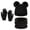 Black, variant on Fancifize Winter Hat Gloves Scarf Set for Kids, Beanie Hats with Pom Mittens and Knit Neck Warmer, 3 Piece Warm Outfits 2-10 Years