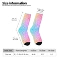 thumbnail image 6 of Uemuo Colorful Glitters Pattern Women's Crew Socks, Soft Durable Breathable Moisture-Wicking with Odor Control Cotton socks, 6 of 9
