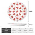 thumbnail image 2 of Balery Hand Drawn Strawberry Print Bone China Decorative Plate Ceramic Dinner Plates Art Crafts with Display Stand-10in, 2 of 6