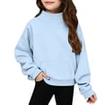 thumbnail image 6 of Gerichy Sweatshirts for Girls Long Sleeve Turtleneck Sweatshirt Loose Casual Pullover Tops Preppy Fall Winter Warm Clothes 3T-16T, 6 of 6