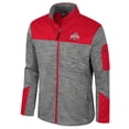 thumbnail image 2 of Men's Colosseum  Gray/Scarlet Ohio State Buckeyes Guard Full-Zip Jacket, 2 of 3