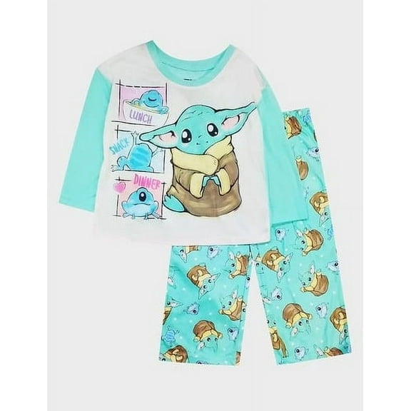 The Mandalorian Grogu, Baby Yoda Frog Snack Girl's Pajama Set (Size 8)