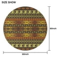 thumbnail image 6 of Round Waterproof Tablecloth 60×60 Inch, Bohemia Reusable Indoor/Outdoor Durable Table Cover for Party Kitchen Dinner Room Decor, 6 of 6