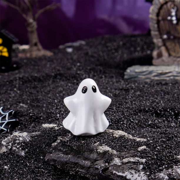Fantasmas flotantes originales de Halloween, decoraciones de escritorio de colores sólidos, bricolaje, proceso de resina, accesorios, adornos de grano Moe.
